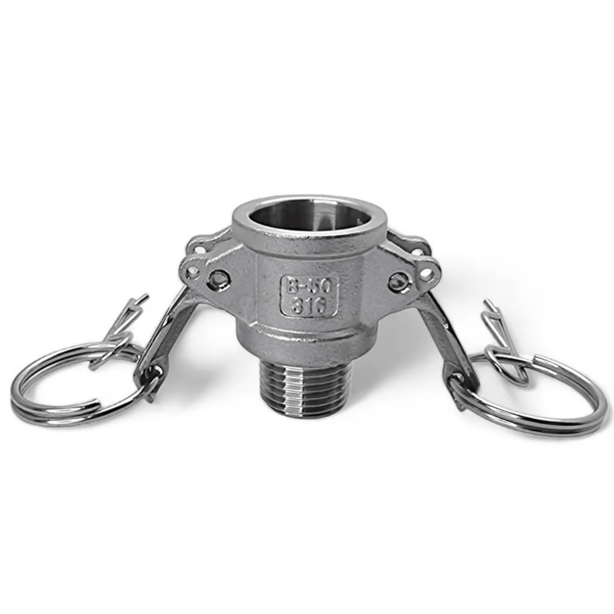 Engate Rápido Camlock Tipo B Rosca Macho 1/2 Bsp Inox 304