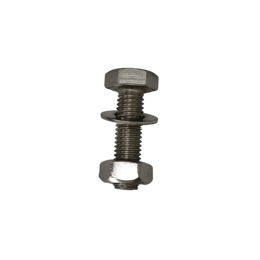100 Parafuso Sextavado Inox 1/4 x 1 com Porca e Arruela