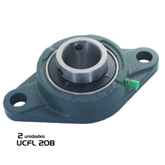 2 Mancal Flange + Rolamento Ucfl208 Ucfl 208 Eixo