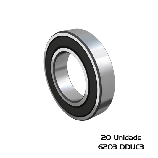 20 Rolamento 6203 DDUC3 2RSC3 17x40x12 Radial Esferas Dmr