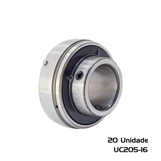 20 Rolamento Para Mancal UC205-16 UC 205-16 - 1" - 25,4mm