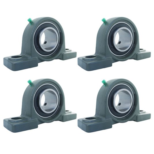 4 Mancal Pedestal + Rolamento Ucp205-14 p/ Eixo 7/8