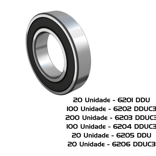 460 Rolamento DDU 6201 / 6202 / 6203 / 6204 / 6205 / 6206