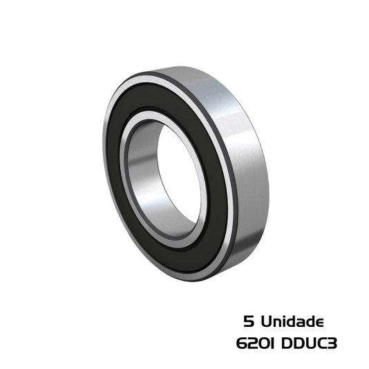5 Rolamento 6201 DDUC3 2RSC3 12x32x10 Radial de Esferas Dmr