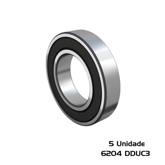 5 Rolamento 6204 DDUC3 2RSC3 20x47x14 Radial de Esferas Dmr