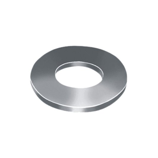 50 Porca Inox Sextavada M8 e 50 Arruela Inox 5/16 Lisa 100Un