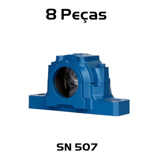 8 Mancal Bipartido SN 507 SN507 + Rolamento 6306 Eixo 30mm