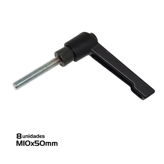 Manipulo Alavanca Trava Macho M10 x 50mm Zamak 7835- 8 Und
