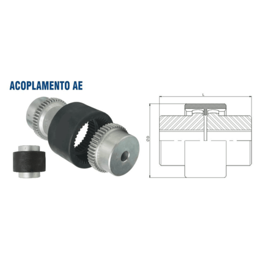 Acoplamento de Engrenagem Ae Mc 28 - Acriflex