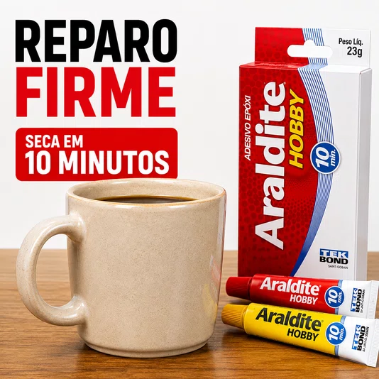 Adesivo Cola Epoxi Araldite Hobby 23g Plástico Metal