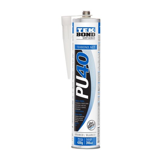 Adesivo Selante Silicone PU40 Cinza e Branco 4 Unidade