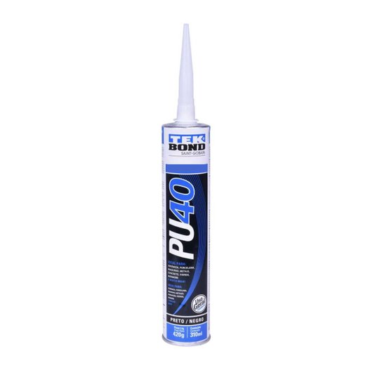 Adesivo Selante Silicone Pu40 Preto 420g 310ml Pu 40 Tekbond
