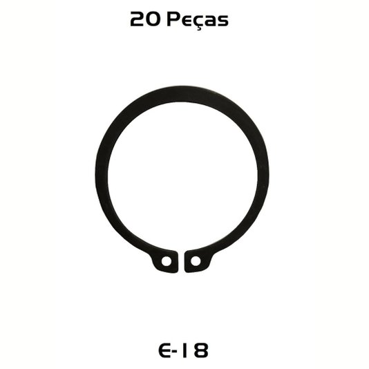 Anel Elastico Externo E 18 Para Eixo 18mm 20Und
