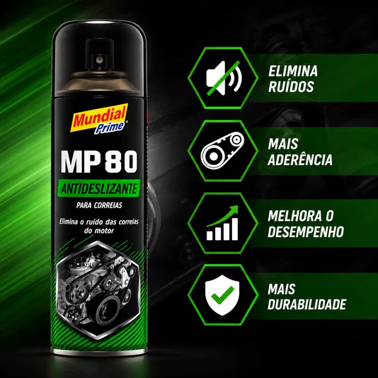 Anti Derrapante P/ Correias Spray 300ml Elimina Ruído Motor