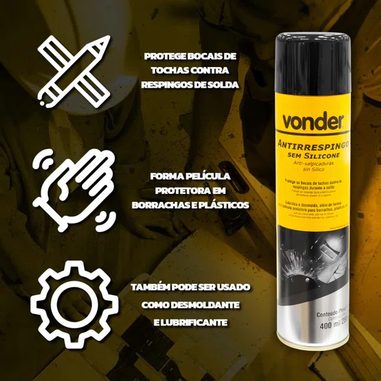 Antirrespingo para Solda Sem Silicone Spray 280g