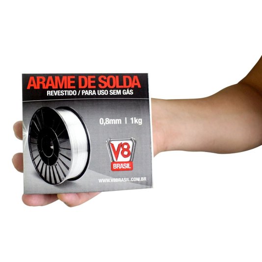 Arame Mig Revestido 0,8mm 1 Kg Solda Mig Sem Gás V8 Brasil