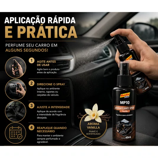 Aromatizante Perfume Automotivo Pump Aroma Vanilla 60ml