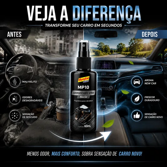 Aromatizante Perfume Automotivo Pump 60ml Aroma Carro Novo