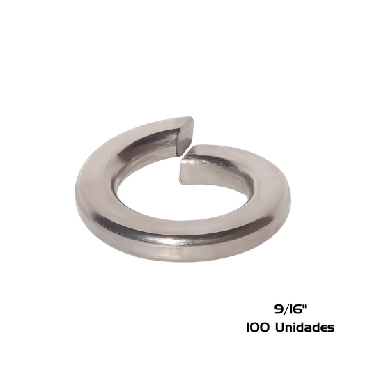 Arruela de Pressão Inox 9/16 Polegada 100 Unidade