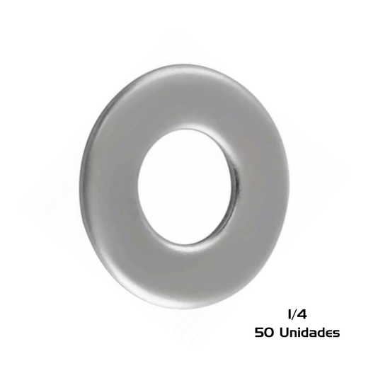 Arruela Inox 1/4 Pol Lisa 50 Unidade