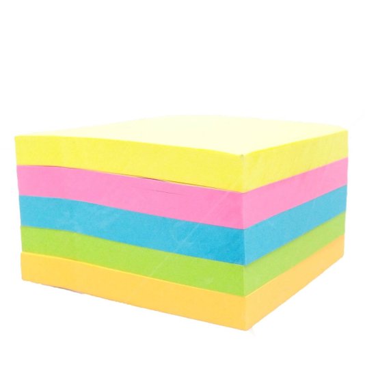 Bloco Adesivo Colorido 5 Cores 76x76mm 450 Folhas Tekbond