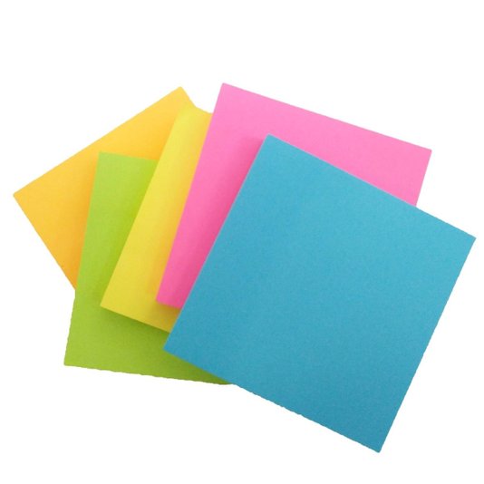 Bloco Adesivo Colorido 5 Cores 76x76mm 450 Folhas Tekbond