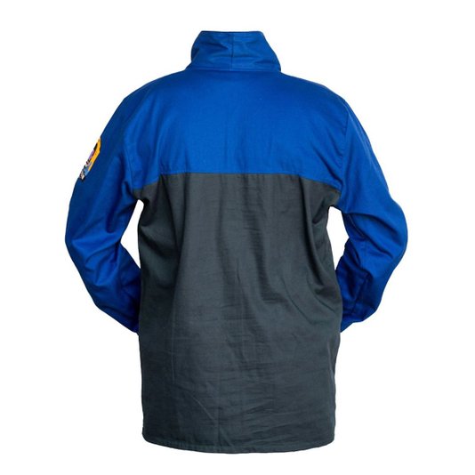 Blusa de Soldador Brim Azul Tamanho G Original Weld Vision