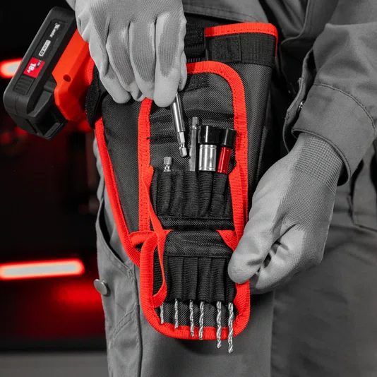 Bolsa para Parafusadeira com Porta Bits e Brocas Mtx