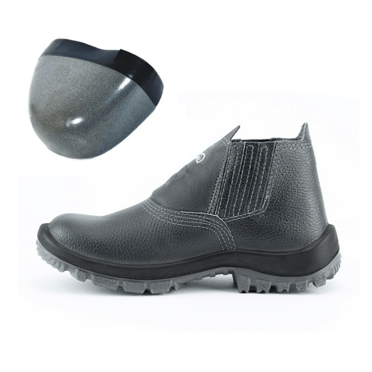 Bota de Segurança 44 Flex Biqueira Aço Couro Elástico Crival