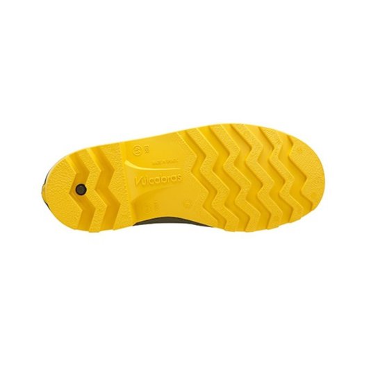 Bota Pvc Preta e Amarela N. 41 Cano Médio Vulcabras