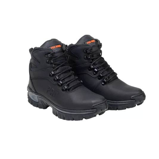 Botina de Couro Nobuck Coturno Militar 43 Qap Preto Prowork