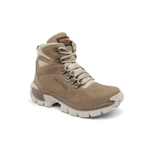 Botina de Couro Nobuck Coturno Militar N.41 Qap Bege Prowork