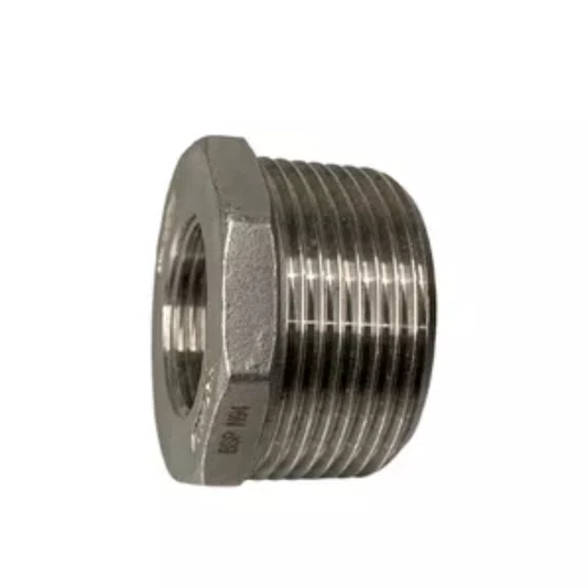 Bucha de Redução Aço Inox 304 Rosca 3/4 X 1/2 Npt 2 Unidades