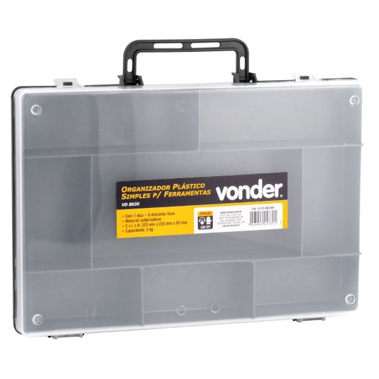 Caixa Organizadora Plástica Multiuso Vd8020 - Vonder