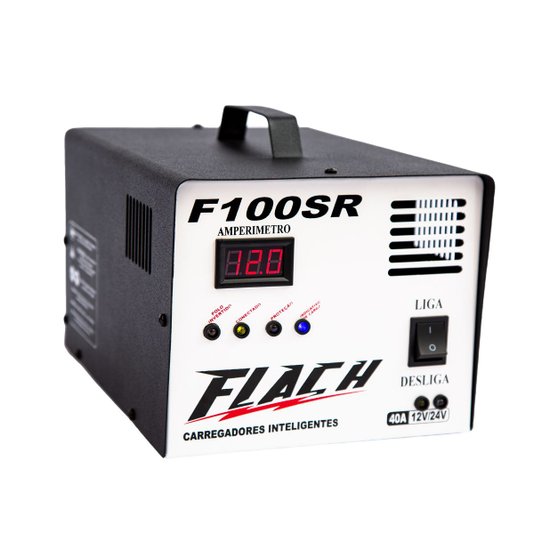 Carregador de Bateria F100 12/24v Sr Inteligente Bivolt Flach