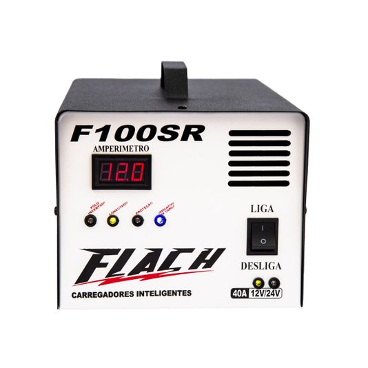 Carregador de Bateria F100 12/24v Sr Inteligente Bivolt Flach