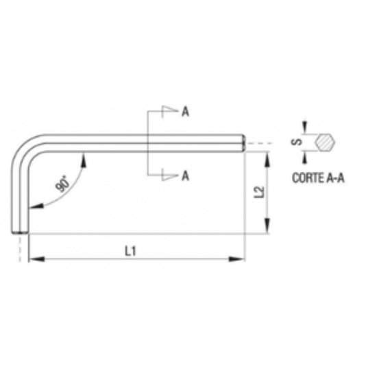 Chave Allen Curta 1,5mm Belzer