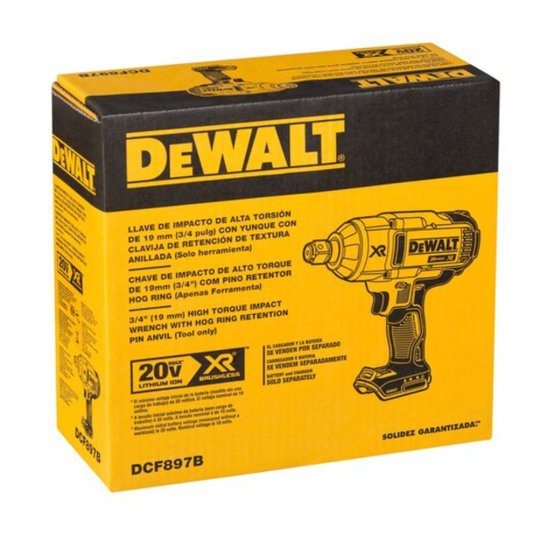 Chave de Impacto 20v 3/4 Brushless 950nm Dcf897b Dewalt
