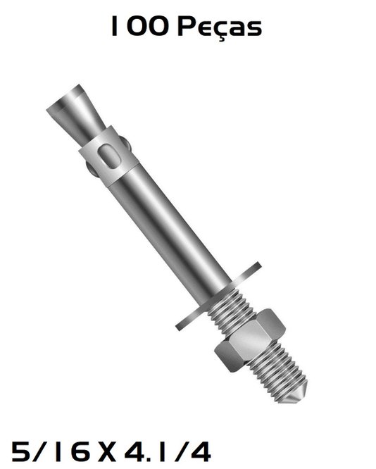 Chumbador Parabolt PB 5/16 X 4.1/4 c Porca e Arruela 100 Und