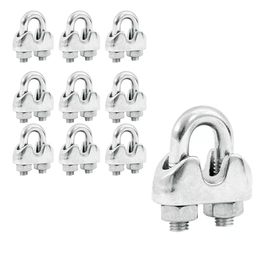Clip para Cabo de Aço 3/8 9,53mm Galvanizado Vonder 10 UND