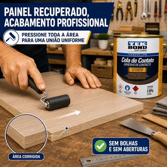 Cola de Contato Adesivo Marcenaria Fita de Borda Mdf 2,8kg