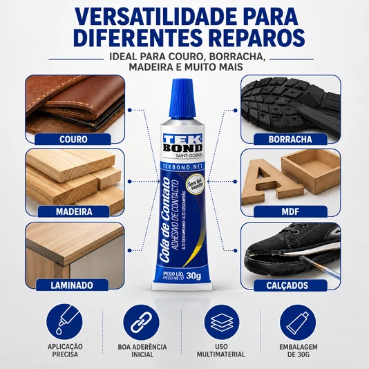 Cola de Contato Tradicional Couro Borracha Madeira 30g