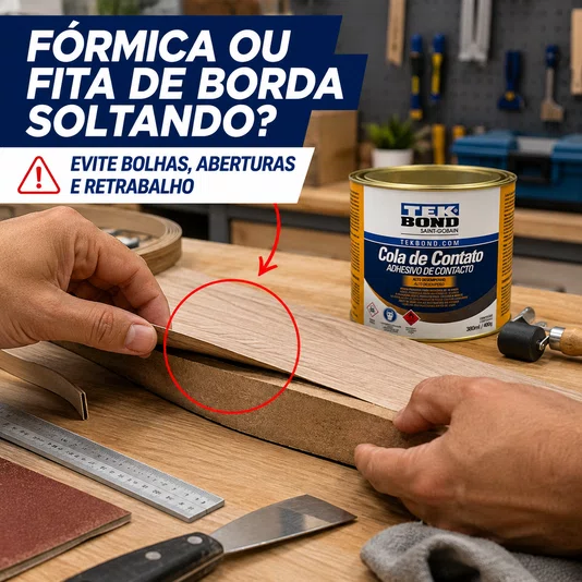 Cola de Contato Adesivo Marcenaria Fita de Borda Mdf 400g