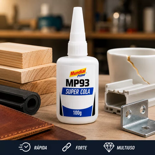 Cola Instantânea 100g Mp93 Multiuso Madeira Plástico Metal