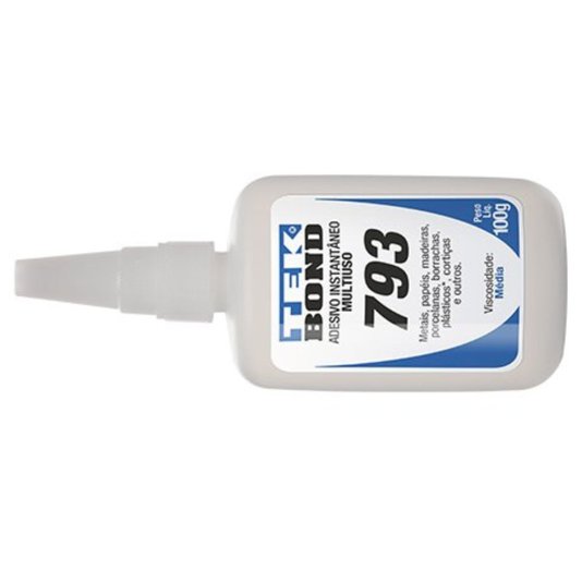 Cola Instantânea Adesivo 793 Bico Antientupimento 100g Tekbond