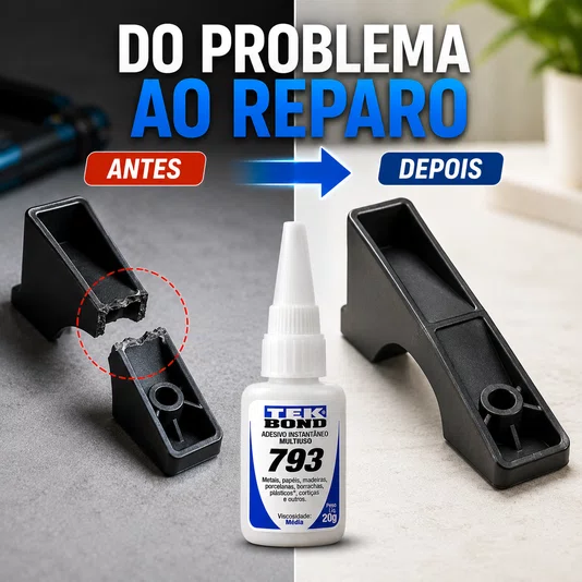 Cola Instantânea Adesivo 793 Bico Antientupimento 20g Tekbond