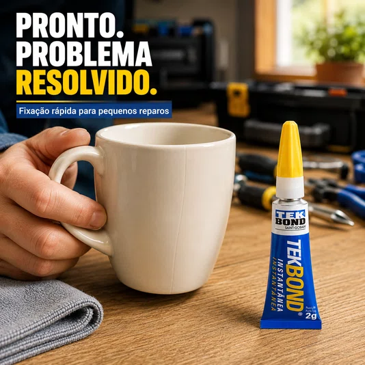 Cola Instantânea Super Cola Reparos Plástico Madeira 2g