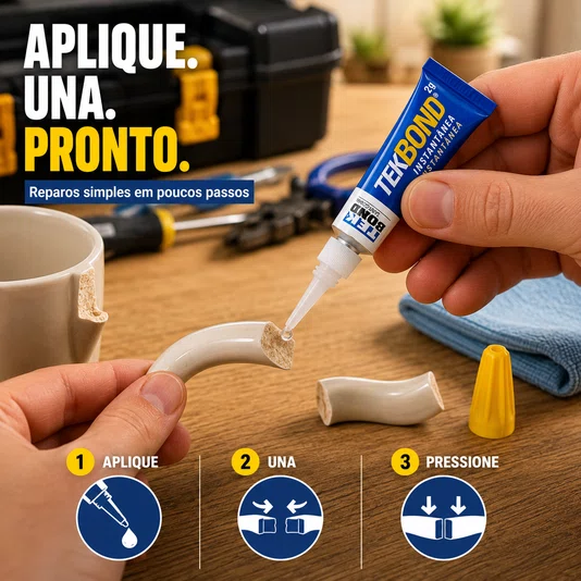 Cola Instantânea Super Cola Reparos Plástico Madeira 2g