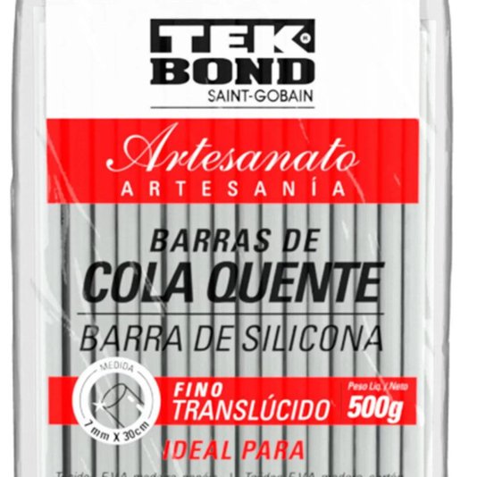 Cola Quente Bastao 7mm Translucida 500gr Artesanato Tekbond