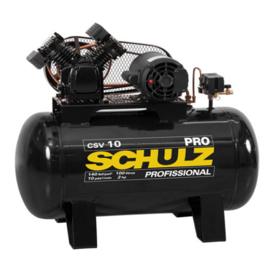 Compressor de Ar 10 Pés 100 Litros 2 Hp Csvpro10/100 Schulz